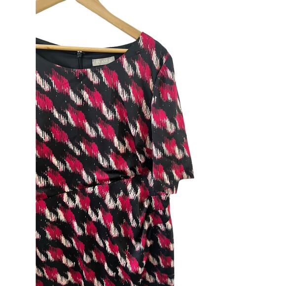 Planet Womens Abstract Short Sleeve Midi Dress Lined Polyester Red UK Size 18 - Picture 4 of 15
